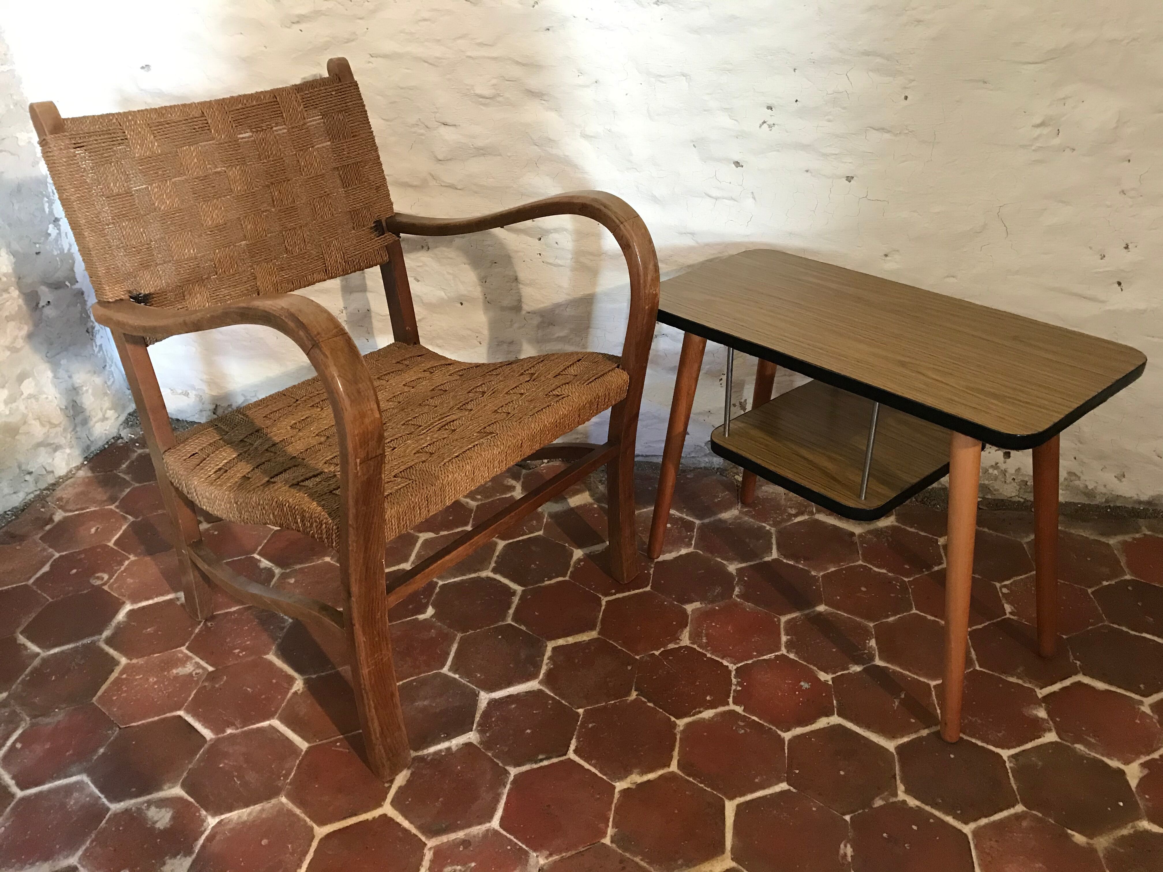 Two-plated formica side table