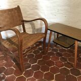 Two-plated formica side table