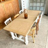Old white farmhouse table