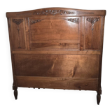 Art Deco walnut headboard