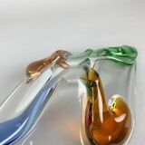 Art glass bowl by F. Zemek for Mstisov Glassworks, Rhapsody collection, Czechoslovakia 1950's