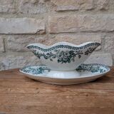 Old sauce boat on fixed frame Guadeloupe Saint Amand ceramic model