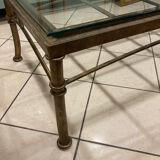 Iron coffee table and glass top