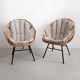 Set of 2 Rattan Bucket Loungechairs 1960s