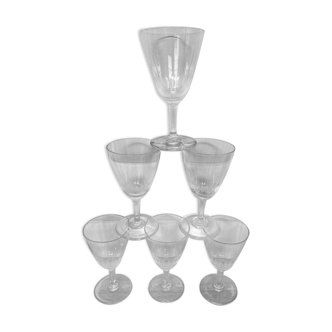 Set of 6 small liquor glasses