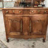 Buffet bas en chêne de style Louis XV, fin 19ème