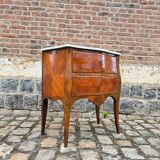 Pierre Roussel, Sauté Commode In Marquetry Louis XV Period XVIII Eme Century