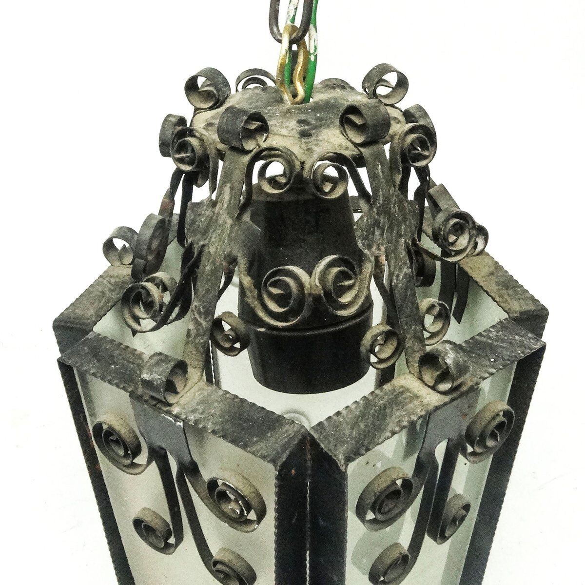 Lampe à pendentif brutaliste, Pologne, années 1970