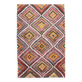 Tapis Kilim Vintage Multicolore, Motifs Losanges Fait Main Turquie