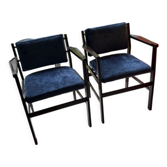 Pair of bridge armchairs