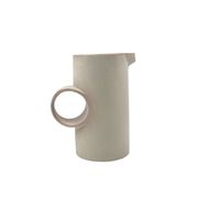 Organic modern white ceramic vase / jug, La Sfera Italy 1980s