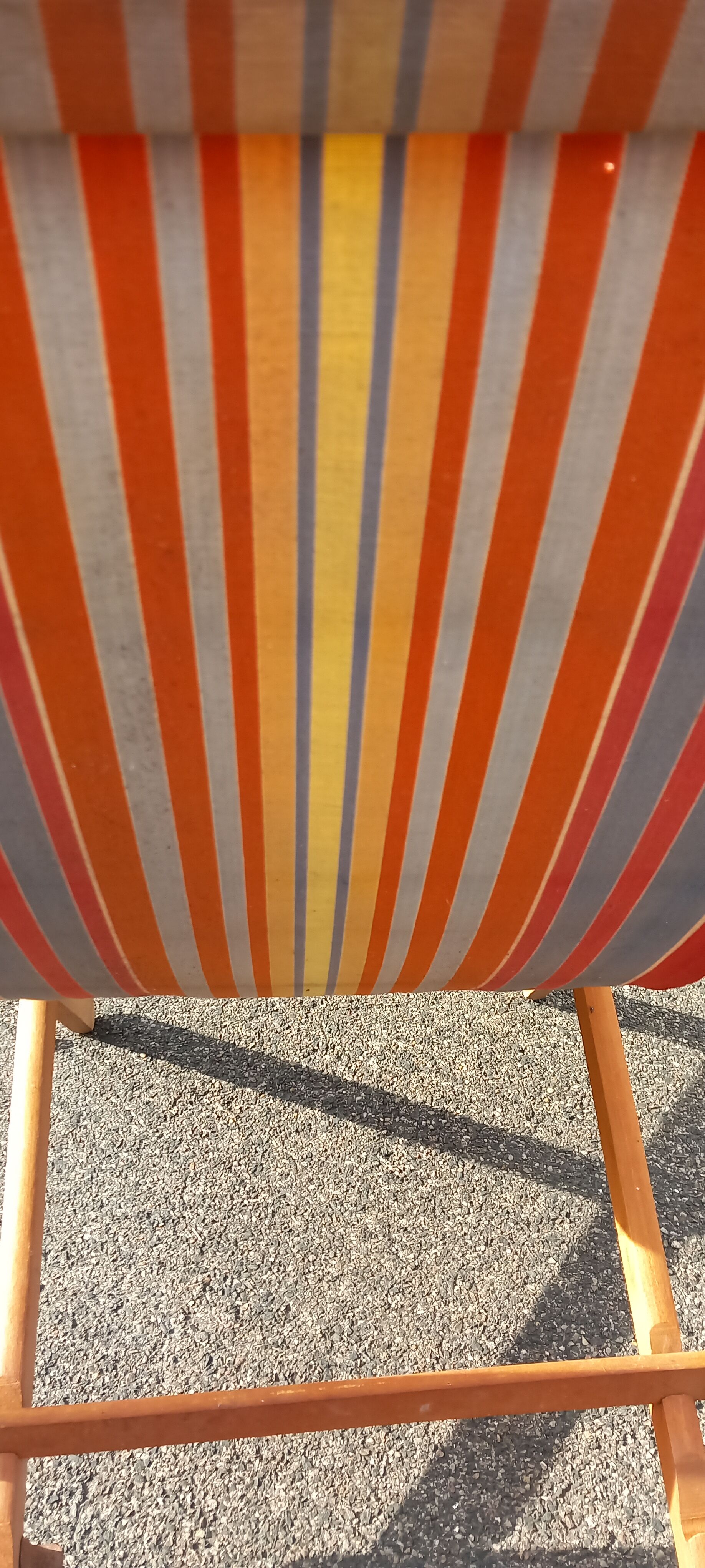 Deck chair, Chilean vintage orange tone