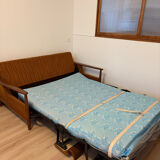 Scandinavian convertible sofa in teak by Grete Jalk, 1960s.