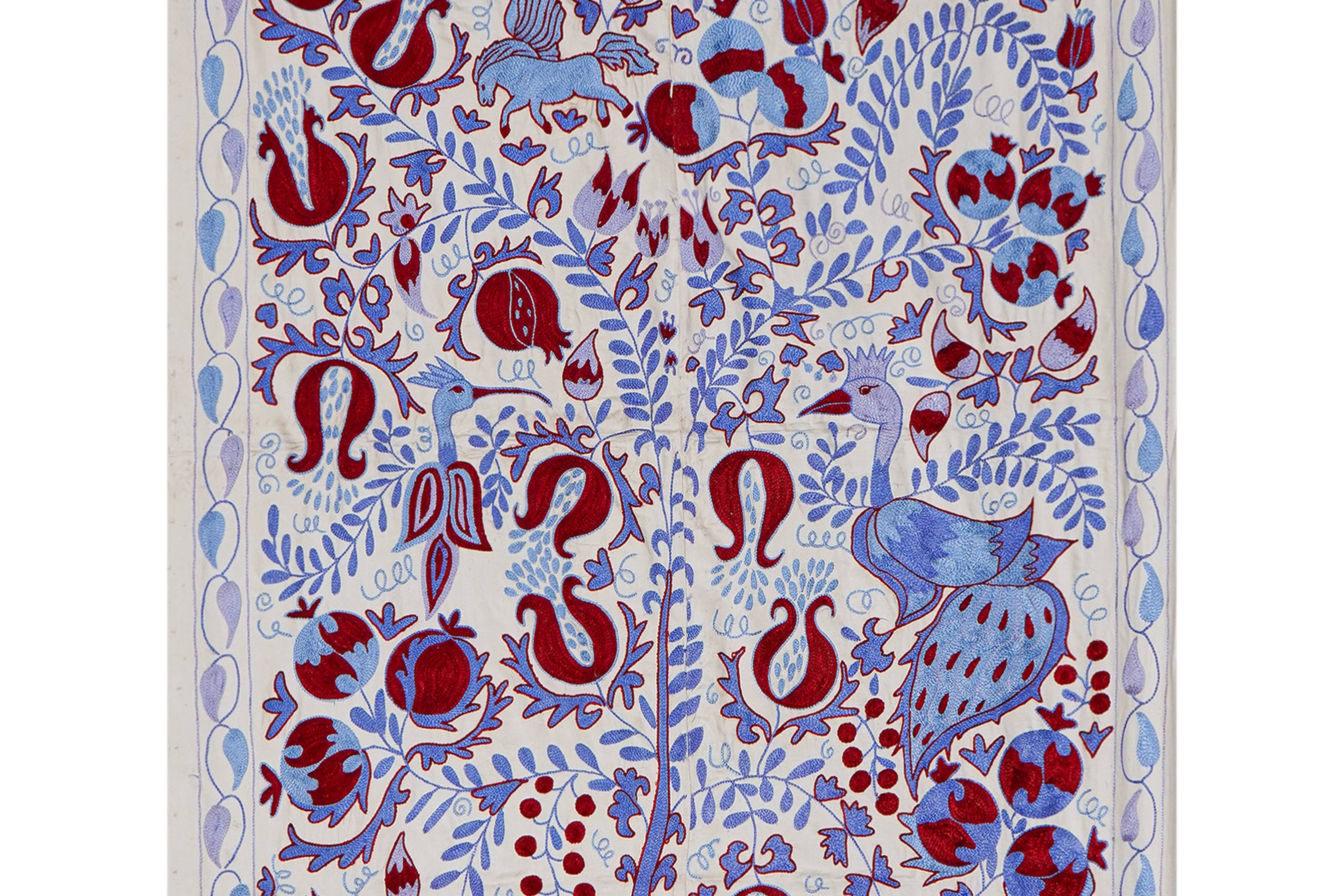 Hand-knotted rug, vintage Turkish rug 107x183 cm