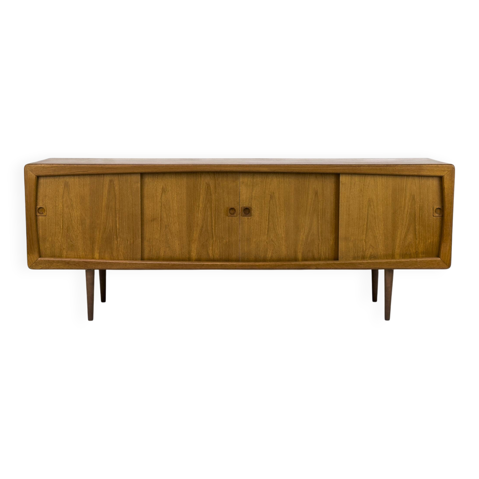 Vintage Teak Sideboard with Drawers and Sliding Doors, 1960s