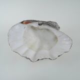 Decorative Tridacna seashell, boho style, 1980s