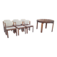 Table et ses 6 chaises vintage en orme, meubles design scandinave