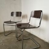 Pair of cantilever chairs from the 80s bauhaus style