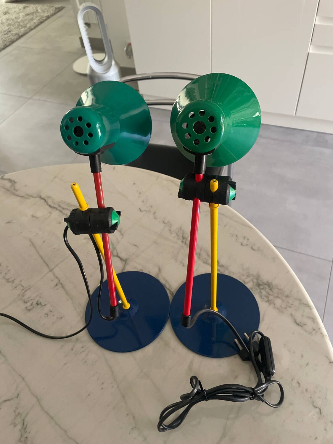 Pair of Veneta Lumi table lamps from the 90s