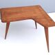 Irregular Shaped Cherrywood Veneer Coffee Table Attr. to Gio Ponti, Italy