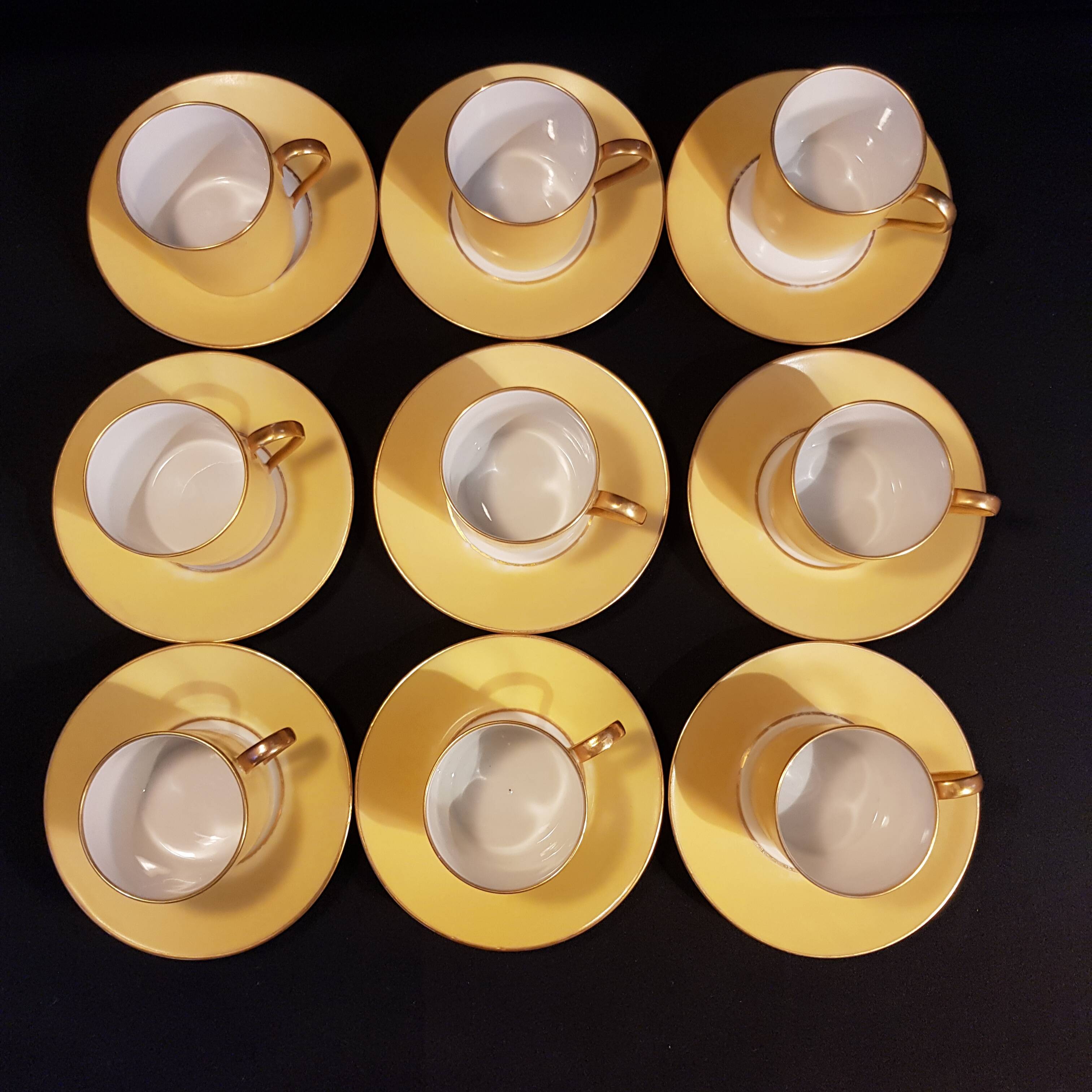9 Limoges porcelain cups