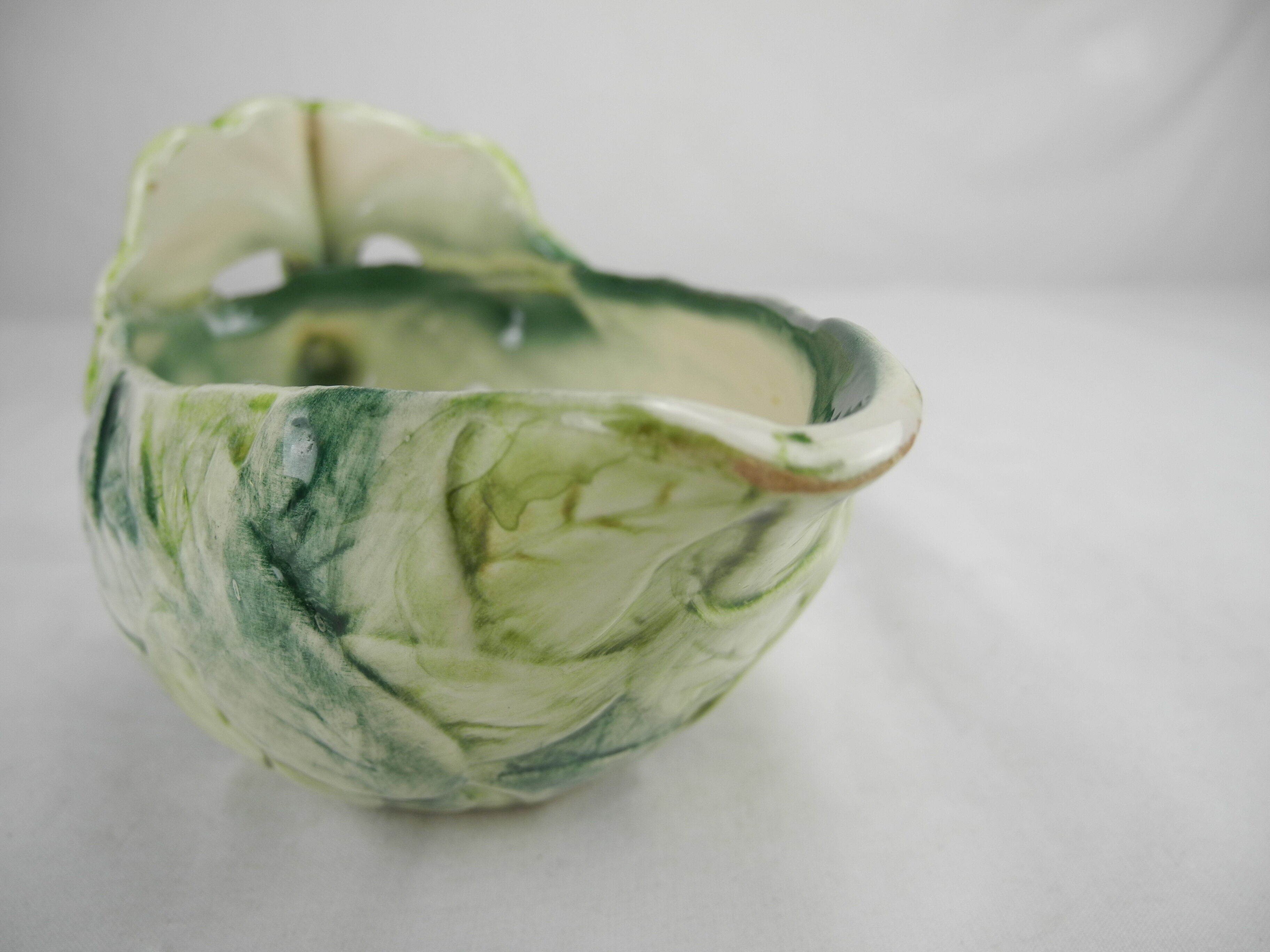 Vintage Gravy Boat Italy Barbotine Sauce Boat