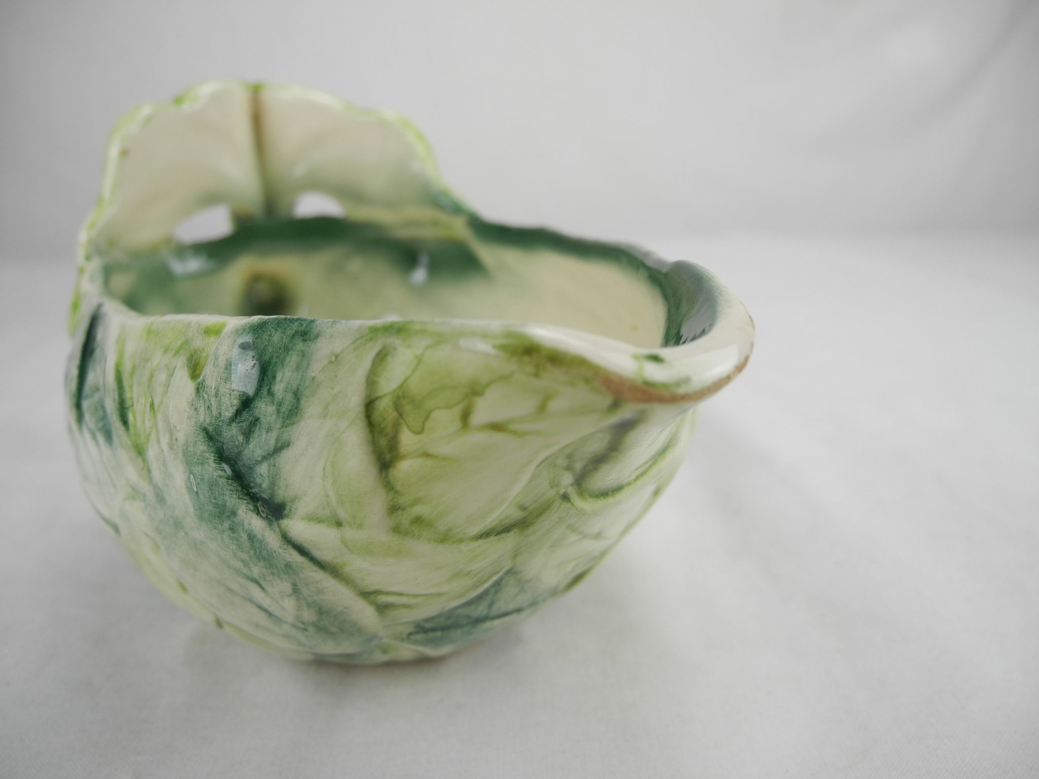Vintage Gravy Boat Italy Barbotine Sauce Boat