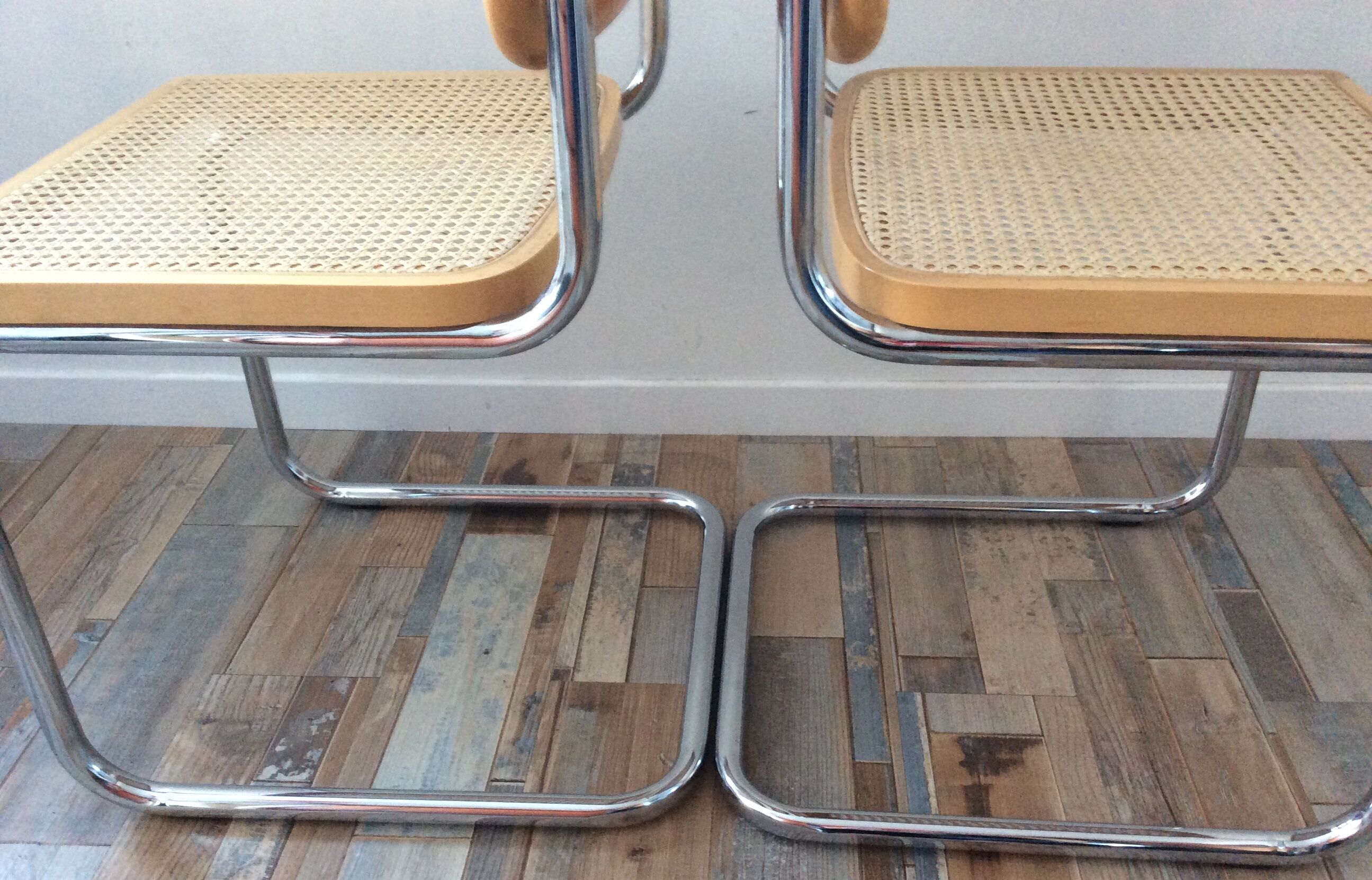 Pair of chairs Marcel Breuer Cesca B32