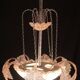 Pink Art Decò Barovier e Toso "Fountain" Pendant Light, Murano Glass, 1940s