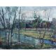 Swedish Oil on Canvas – “Obscured by Trees” by Hugo Carlberg
