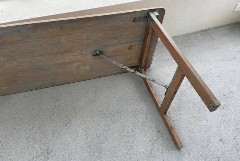 brasserie table - folding wooden guinguette