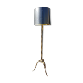 Tripod wrought iron floor lamp