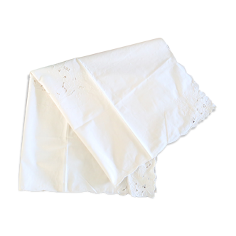 Square tablecloth, embroidered, cotton