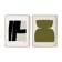 Pair of giclee prints, abstract wall art set of two