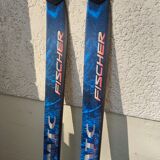 3 pairs of vintage skis: Rossignol Strato, ST 650 & Fischer.