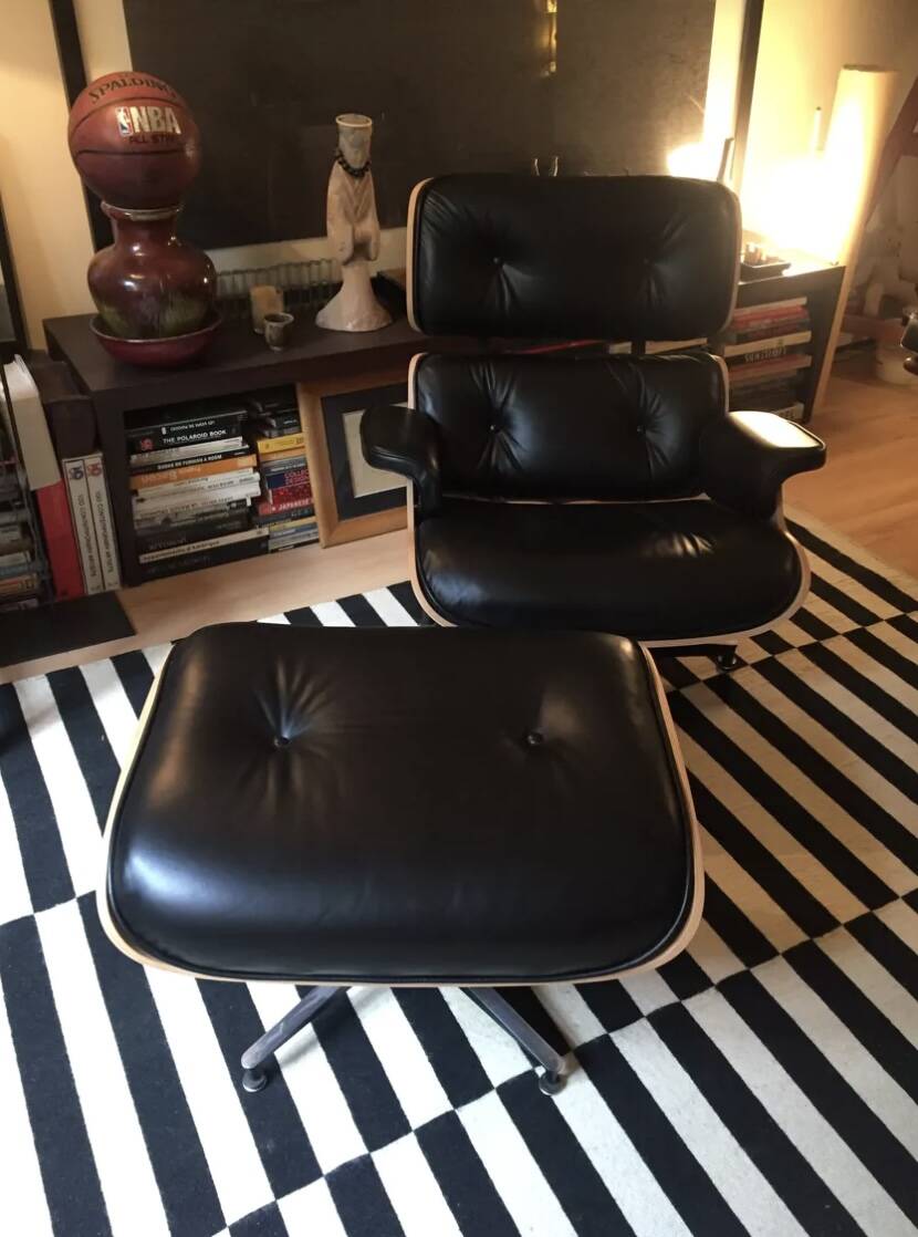 Eames armchair and ottoman
