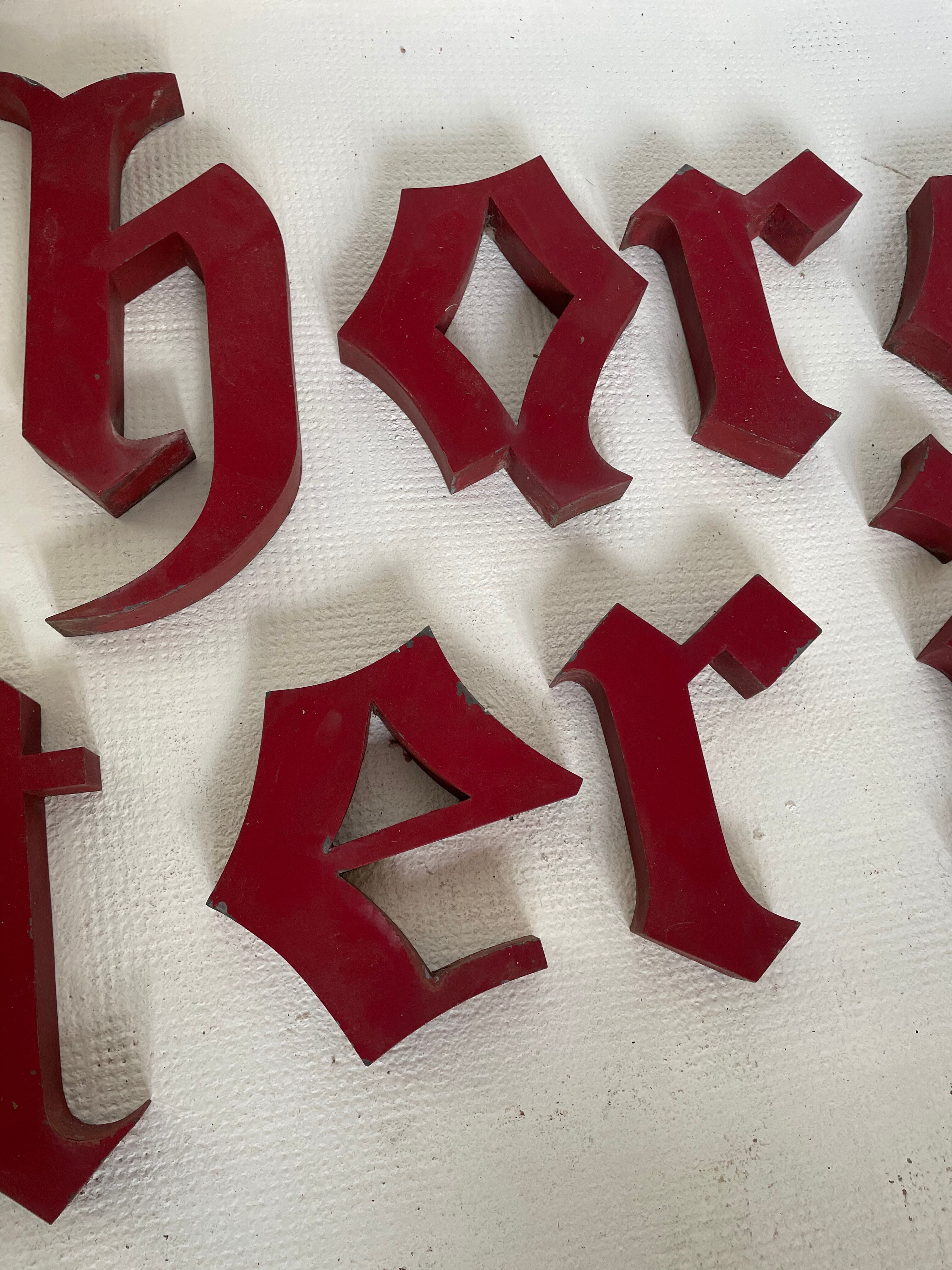 Vintage sign letters