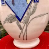 Rare opaline vase from baccarat crystal factory decor art deco art nouveau
