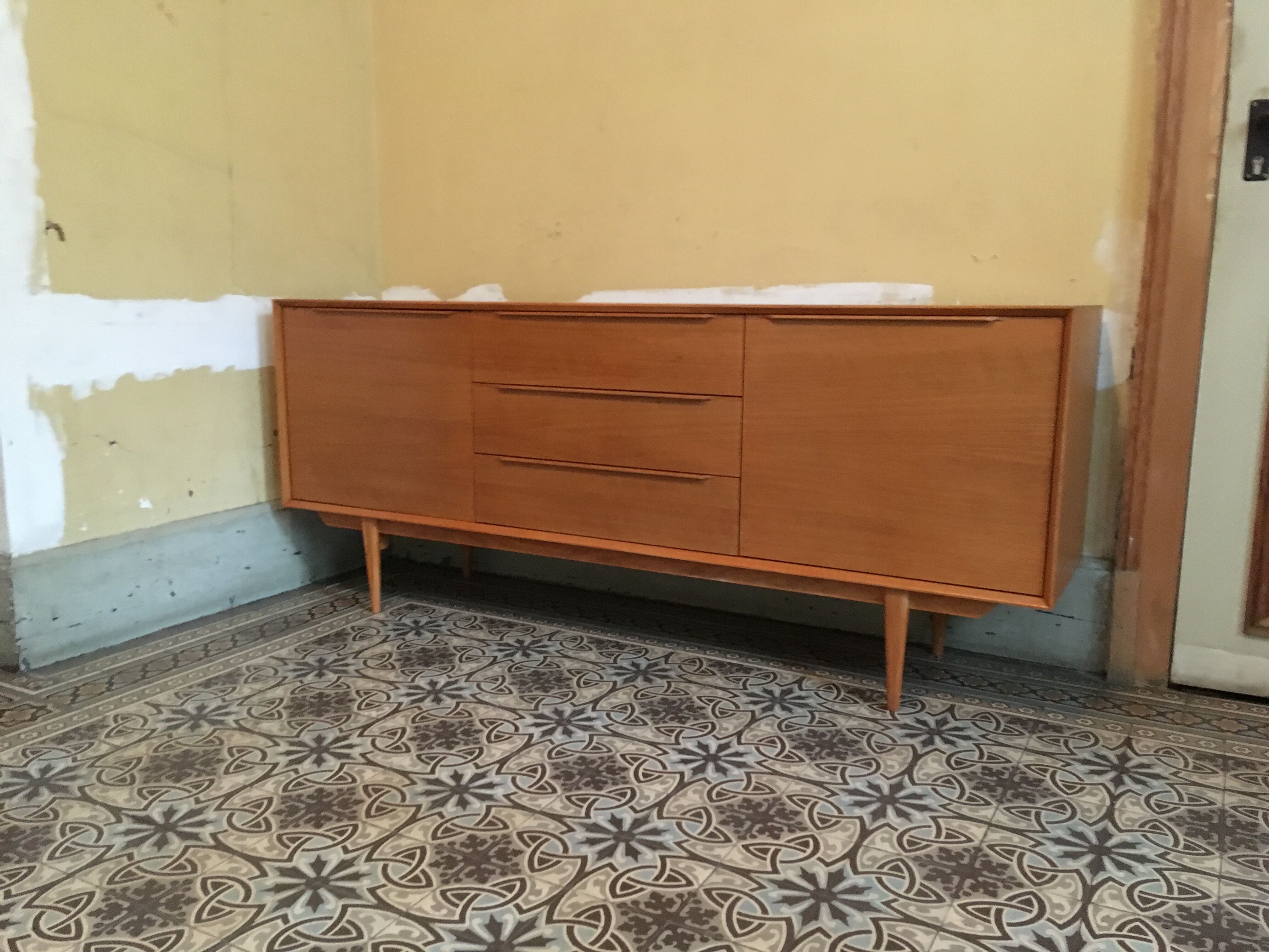 Scandinavian enfilade in light wood