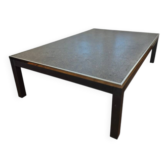 Vintage slate chrome coffee table 140 x 80 cm