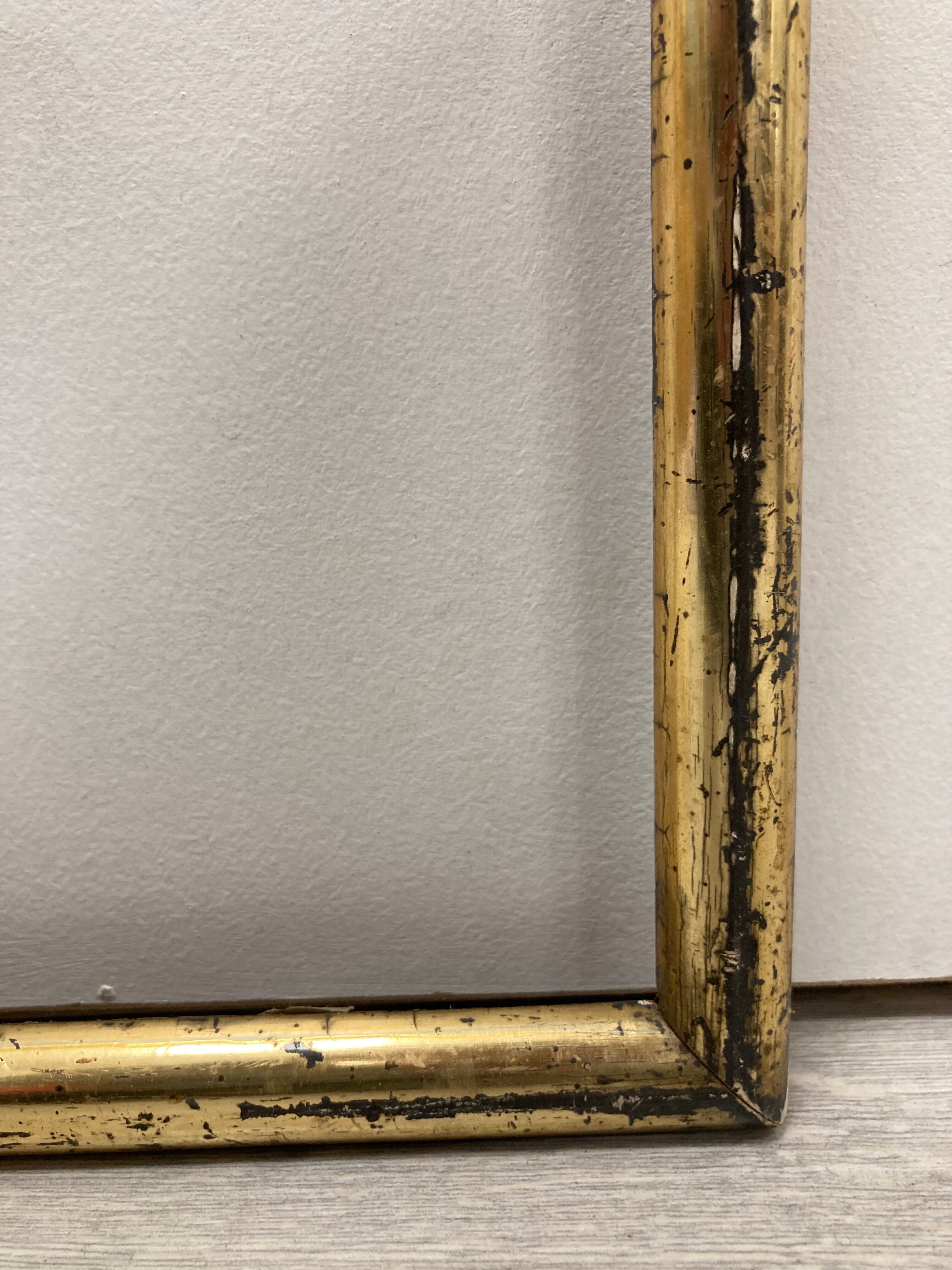 Vintage patinated golden frame