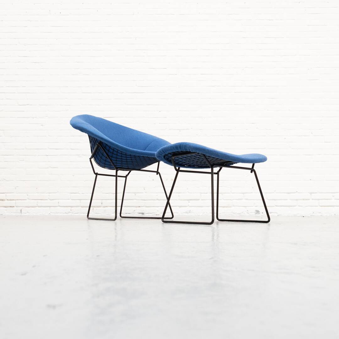 Diamond Armchair & Hocker by Harry Bertoia for Knoll