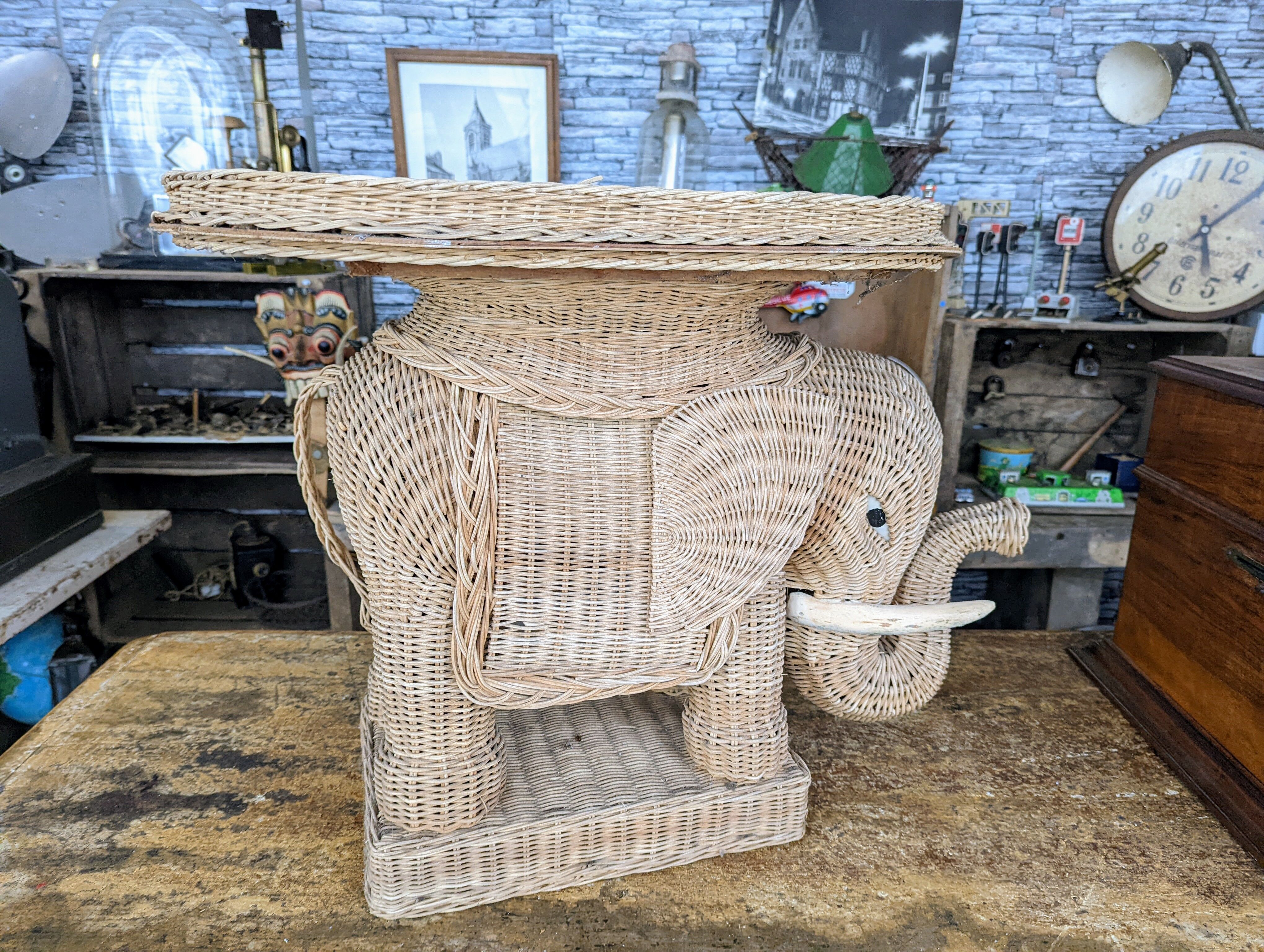 Vintage rattan coffee table