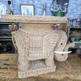 Vintage rattan coffee table