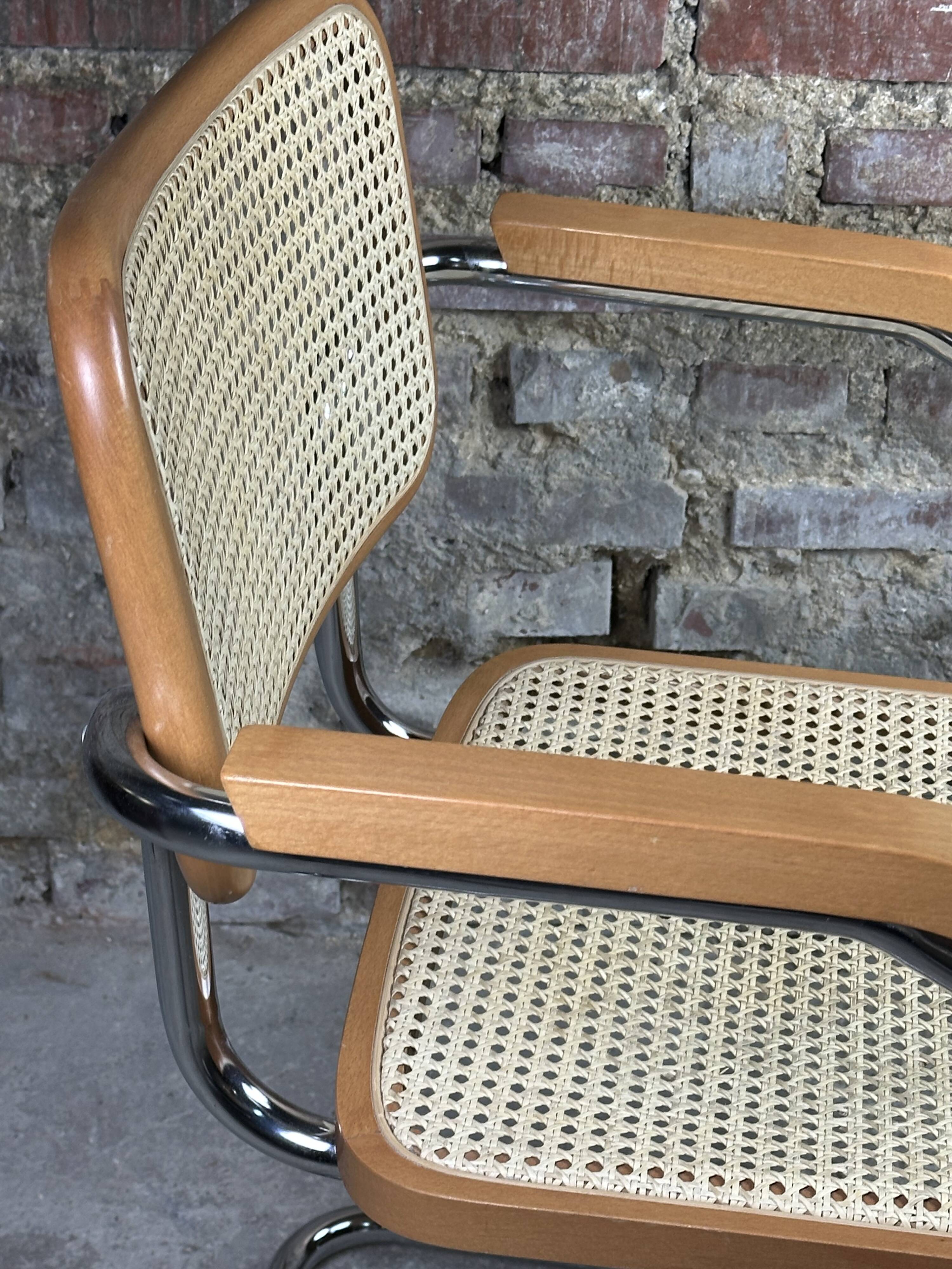 70'S Italian sled chair in beech and chrome aluminum
