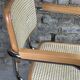70'S Italian sled chair in beech and chrome aluminum