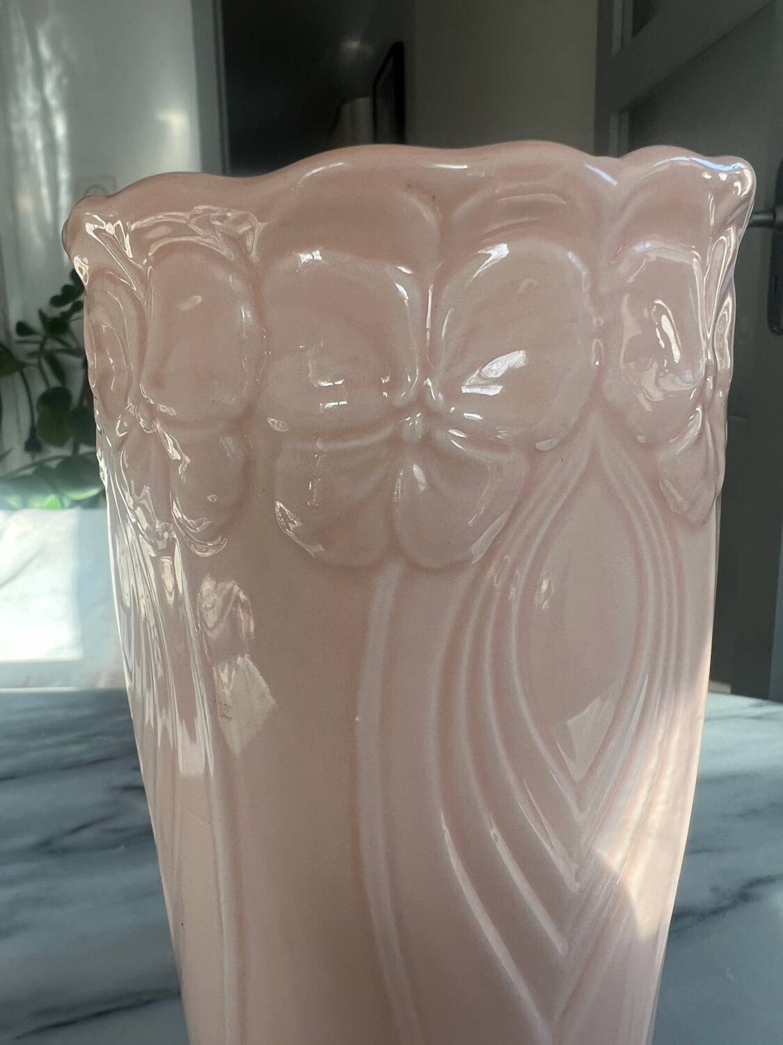 Pink ceramic vase