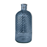 Bouteille en verre recyclé à picots vert d'eau