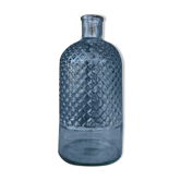 Bouteille en verre recyclé à picots vert d'eau