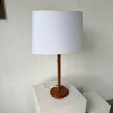 Lampe de table bois chêne années 70